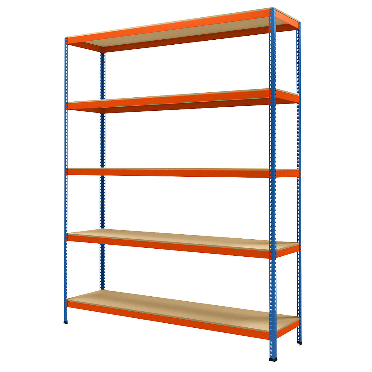 Wide span heavy duty shelving, height 3048 mm, overall depth 621 mm, width 2450 mm