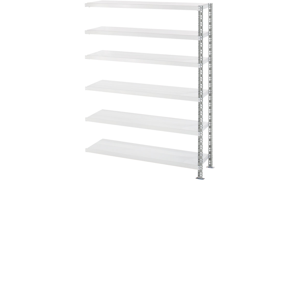 Wide span shelf unit with sheet steel shelves, depth 500 mm, extension shelf unit, HxW 1976 x 1525 mm