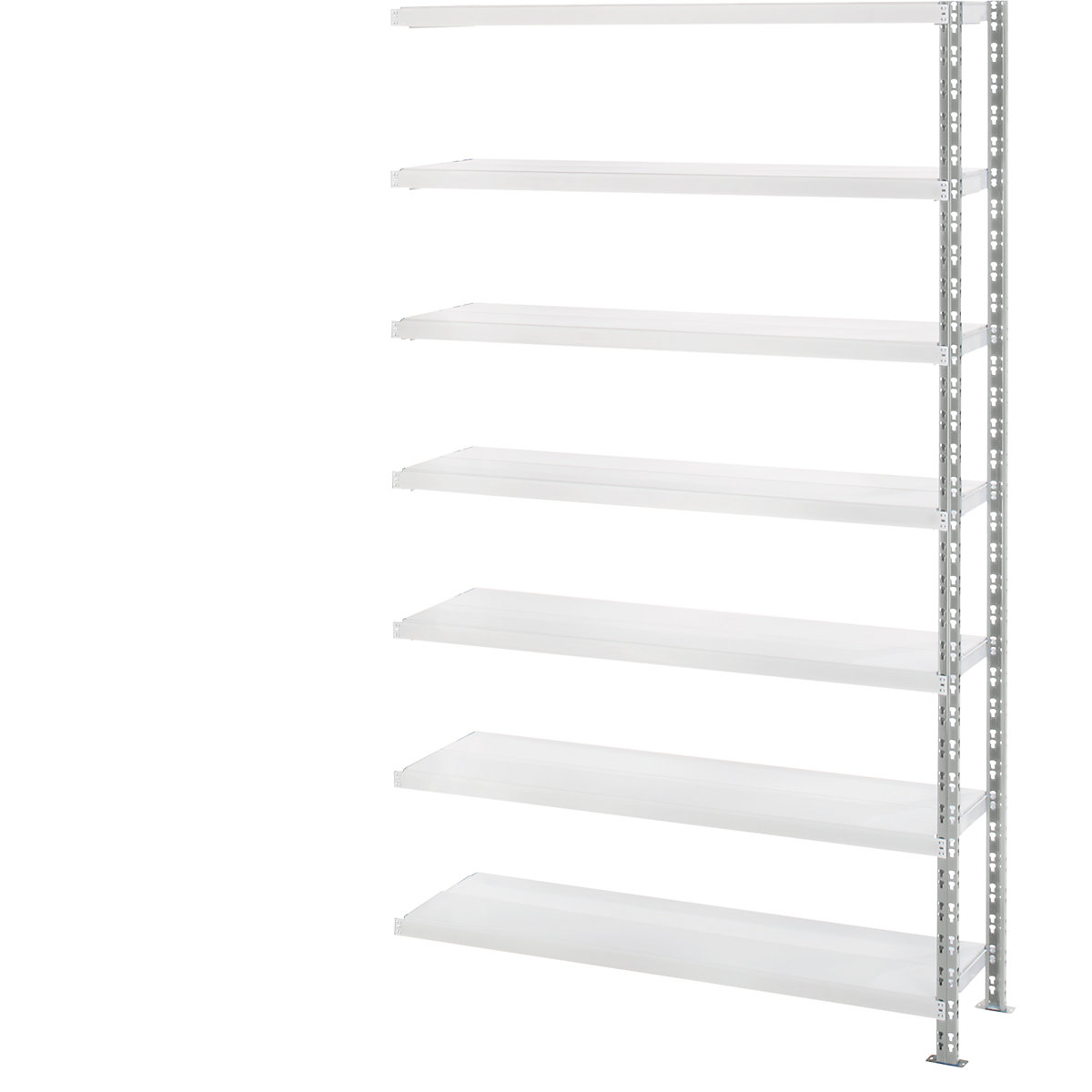 Wide span shelf unit with sheet steel shelves, depth 500 mm, extension shelf unit, HxW 2522 x 1525 mm