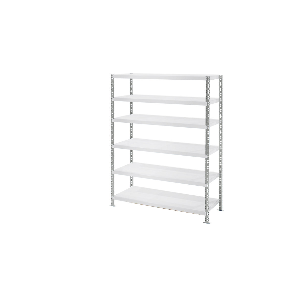 Wide span shelf unit with sheet steel shelves, depth 600 mm, standard shelf unit, HxW 1976 x 1550 mm