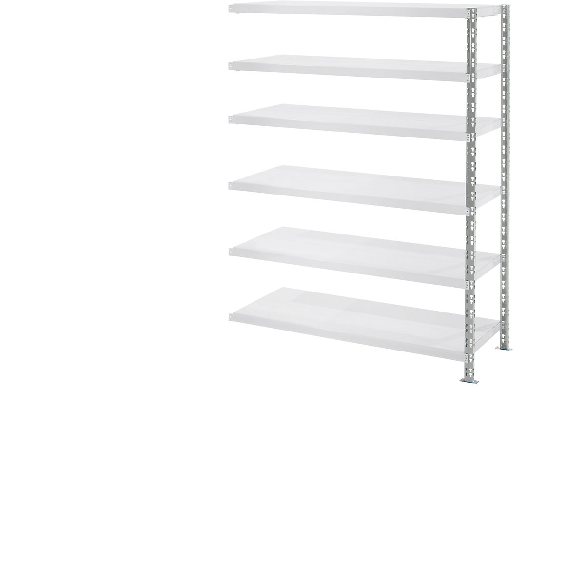 Wide span shelf unit with sheet steel shelves, depth 600 mm, extension shelf unit, HxW 1976 x 1525 mm