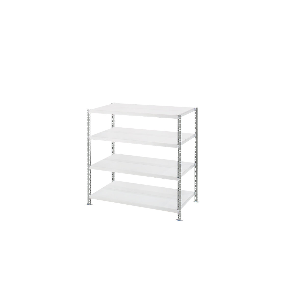 Wide span shelf unit with sheet steel shelves, depth 800 mm, standard shelf unit, HxW 1508 x 1550 mm