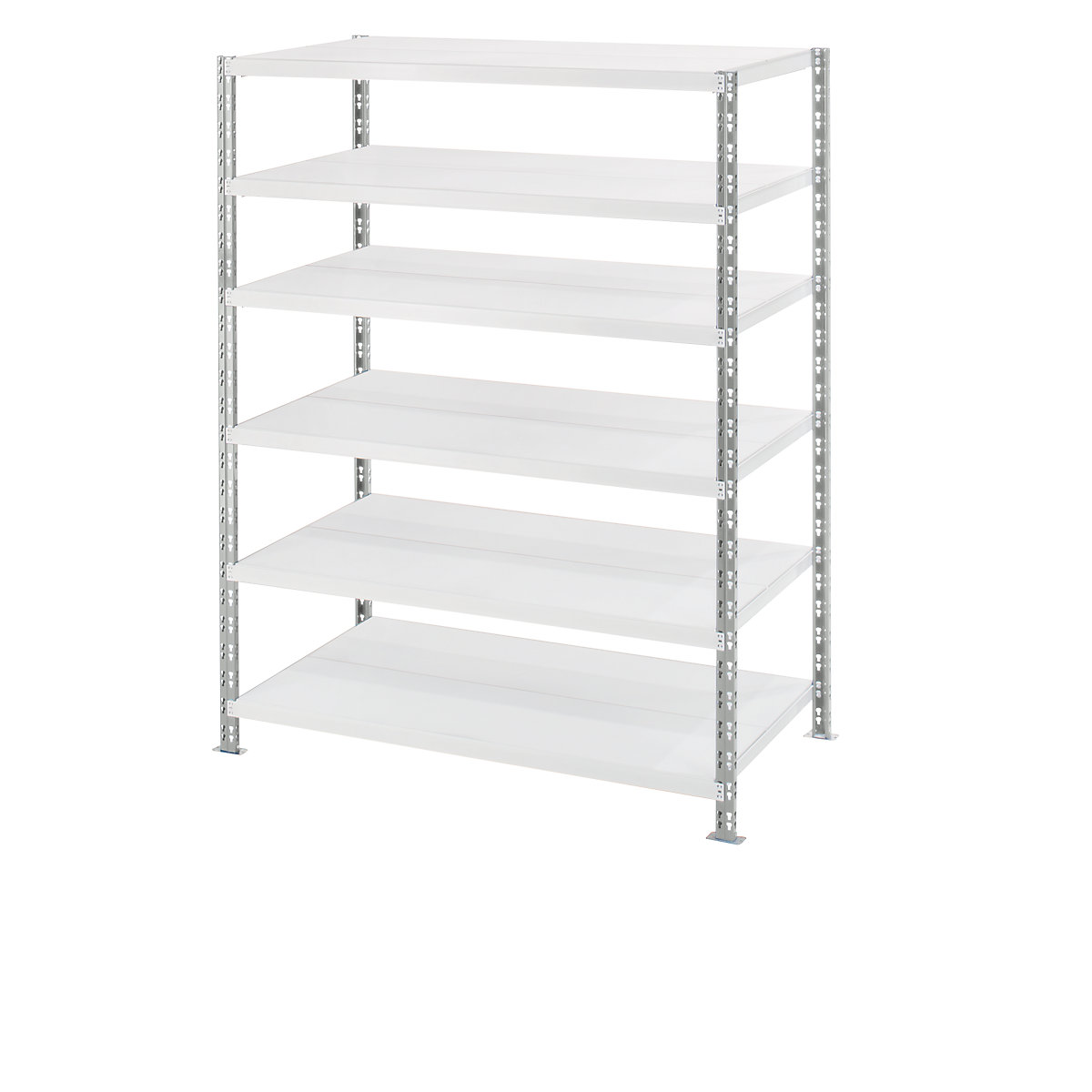 Wide span shelf unit with sheet steel shelves, depth 800 mm, standard shelf unit, HxW 1976 x 1550 mm