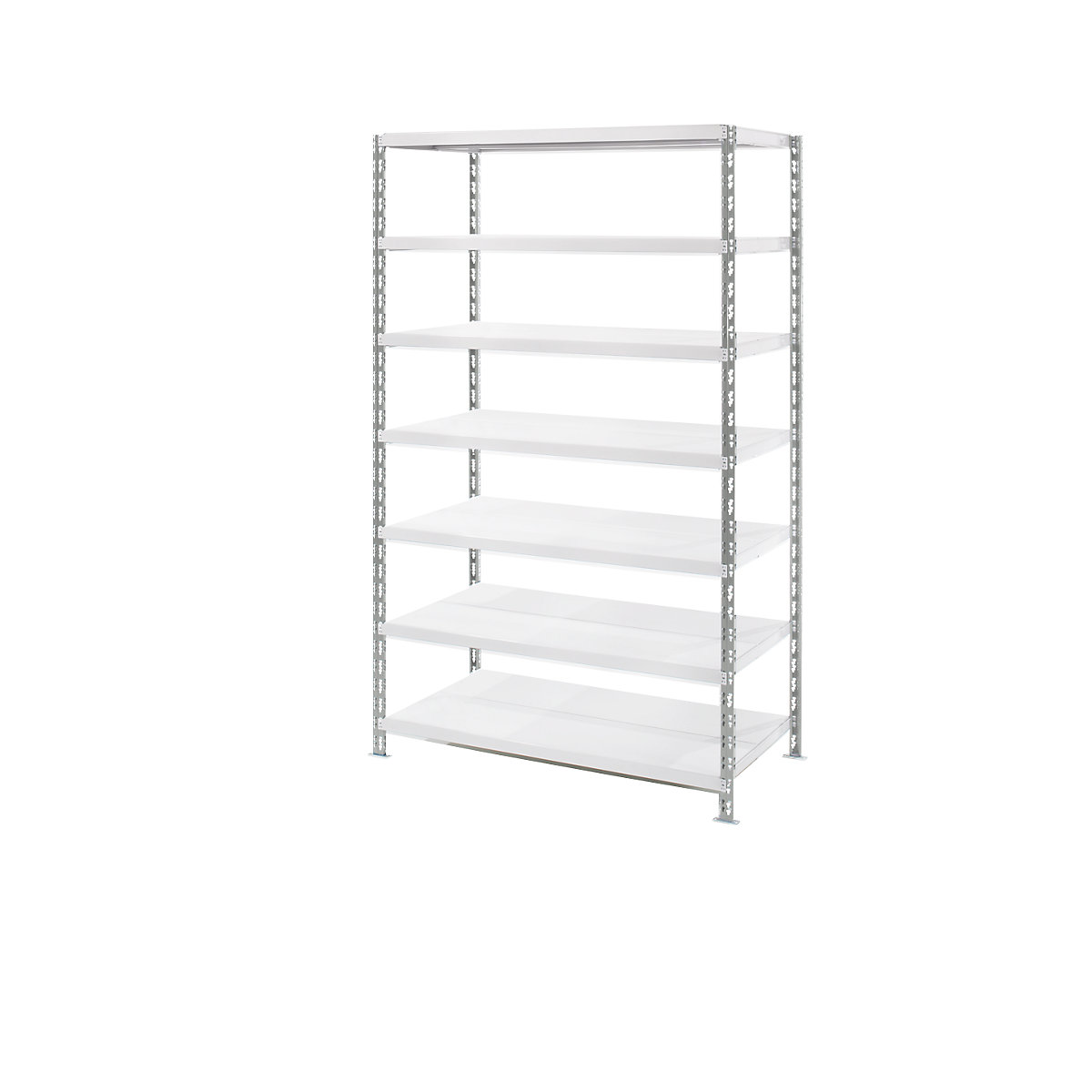 Wide span shelf unit with sheet steel shelves, depth 800 mm, standard shelf unit, HxW 2522 x 1550 mm