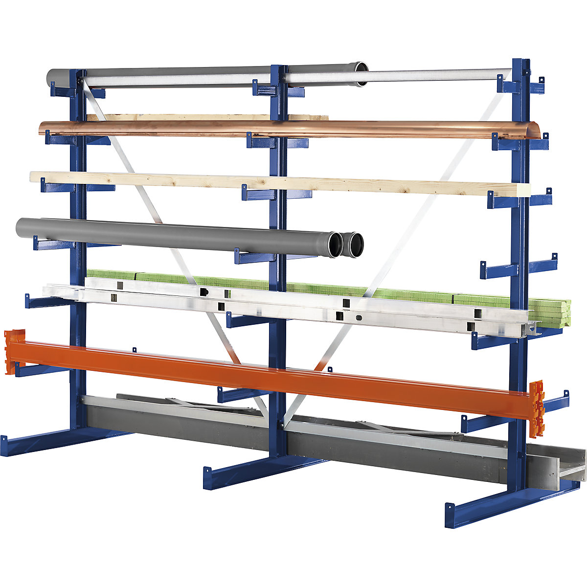 Cantilever racking unit with cantilever arms which taper towards the top – eurokraft pro (Product illustration 6)-5