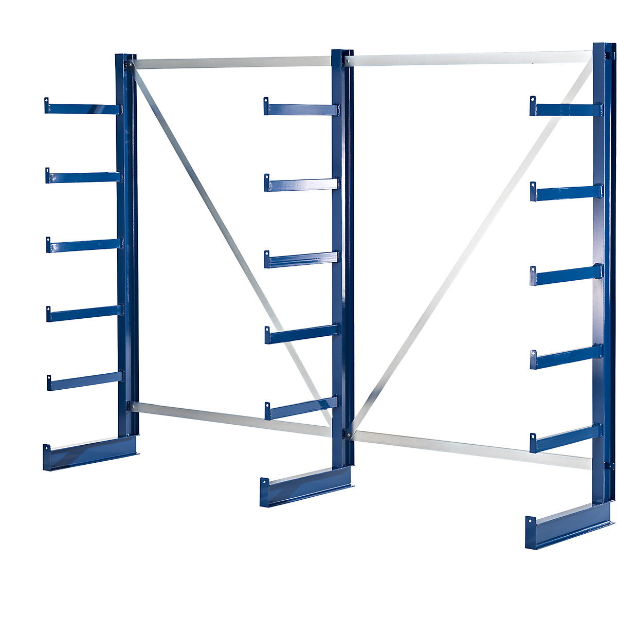 Cantilever racking unit with identical cantilever arm length - eurokraft pro