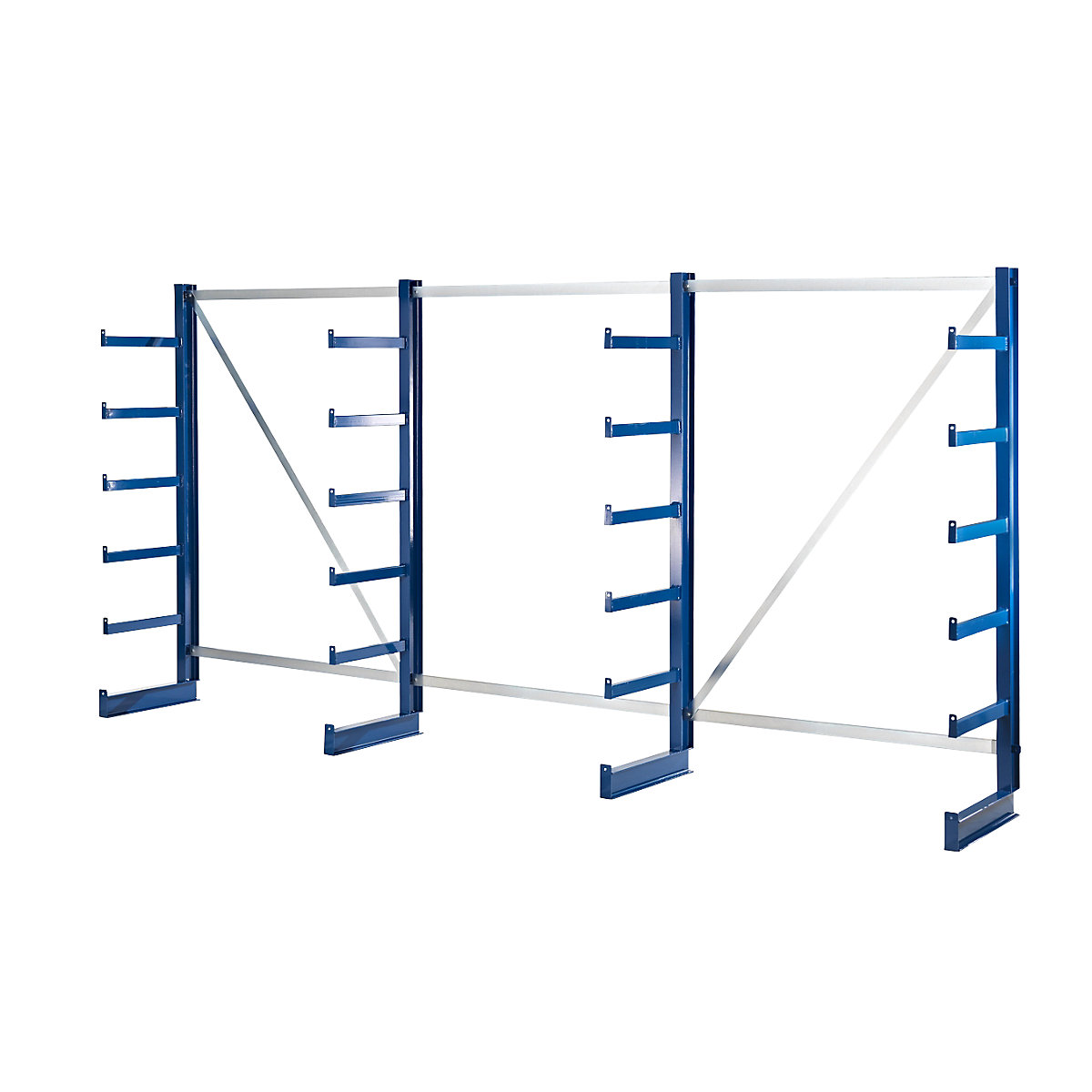 Cantilever racking unit with identical cantilever arm length - eurokraft pro