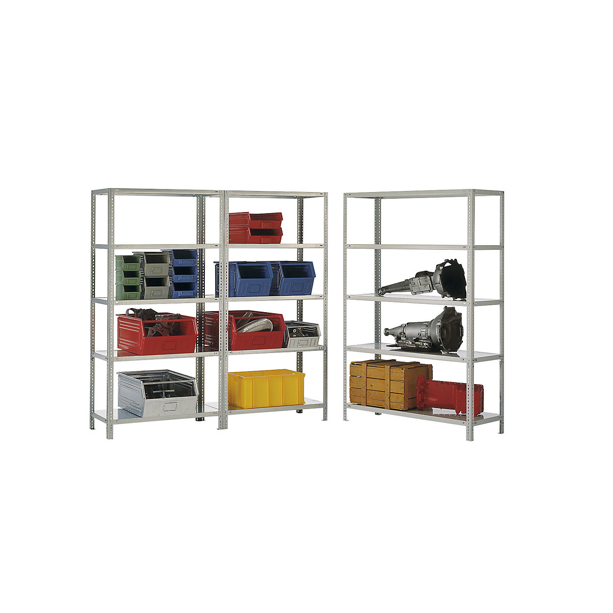 Heavy duty bolt-together shelving, zinc plated – eurokraft pro (Product illustration 13)-12