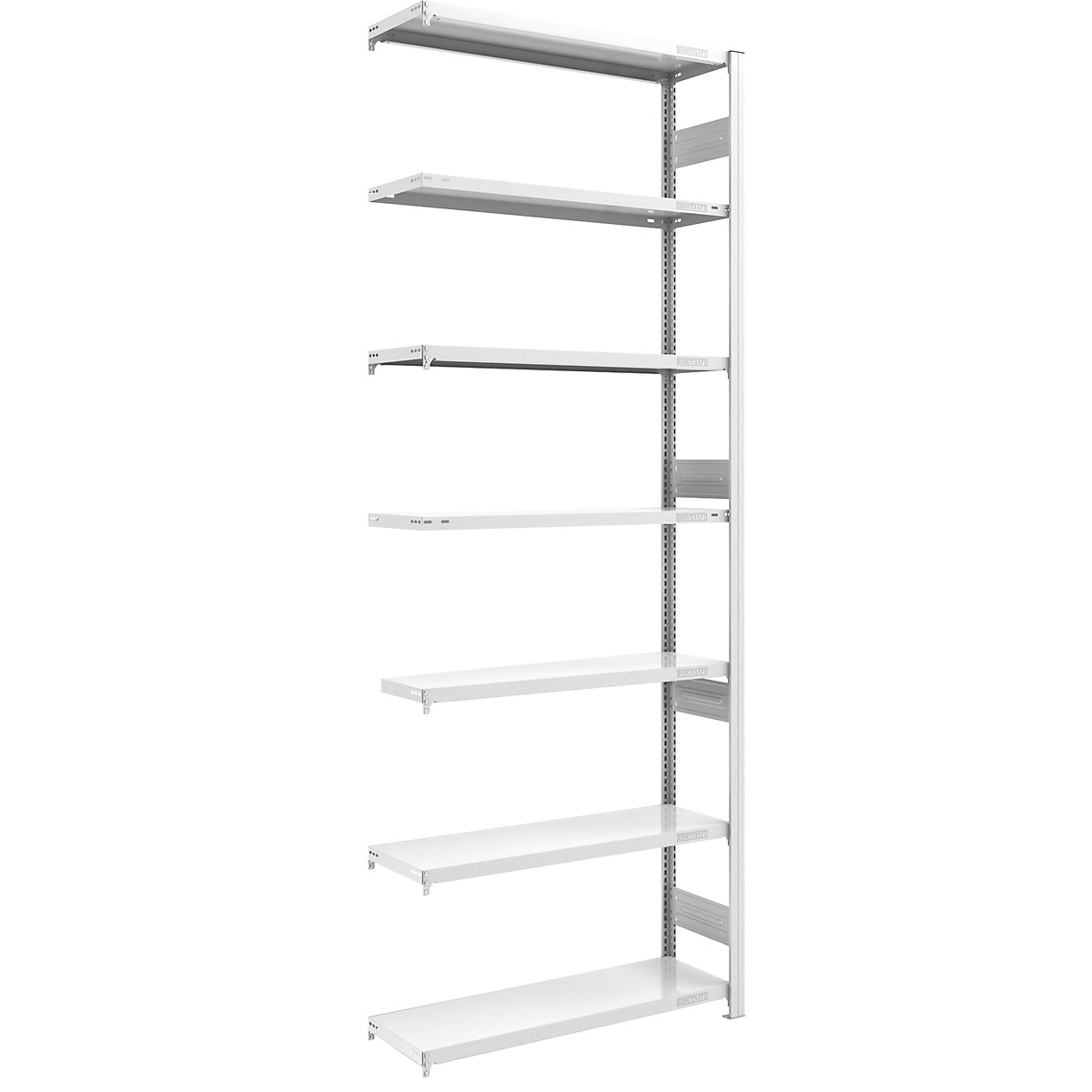 Heavy duty boltless shelving unit, grey, double sided – hofe, shelf unit height 3000 mm, 7 shelves, extension shelf unit, WxD 1000 x 400 mm-16