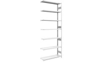 Heavy duty boltless shelving unit, grey, double sided
