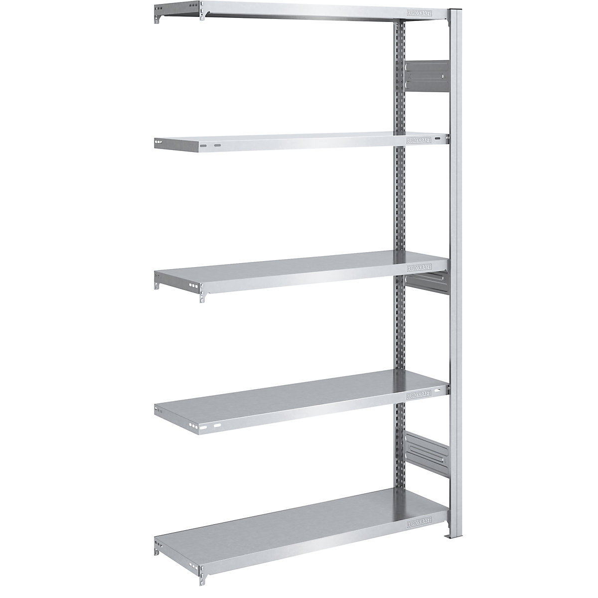 Heavy duty boltless shelving unit, zinc plated, double sided - hofe