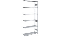 Heavy duty boltless shelving unit, zinc plated, double sided