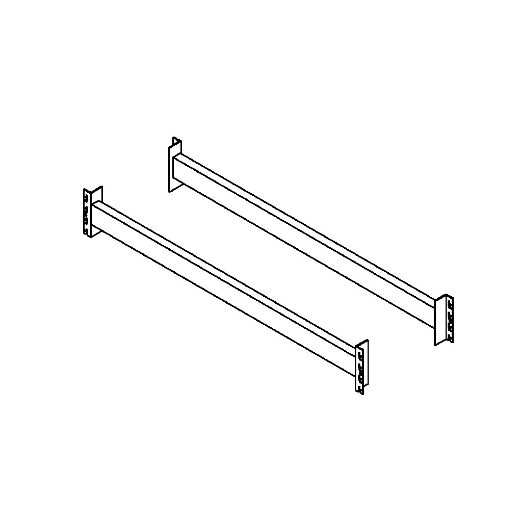 Heavy duty shelf unit support beams, pair eurokraft pro longitudinal