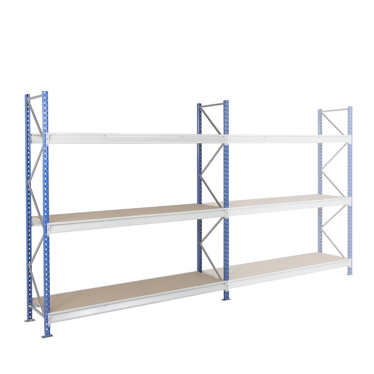 Heavy duty wide span shelving with moulded chipboard shelf panels (Product illustration 19)-18
