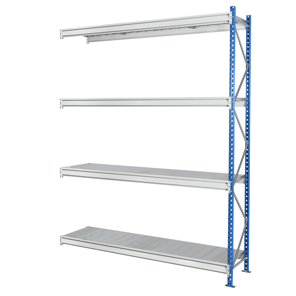 Heavy duty wide span shelving with steel shelf panels, frame colour blue, HxWxD 2996 x 2330 x 1000 mm, extension shelf unit-7