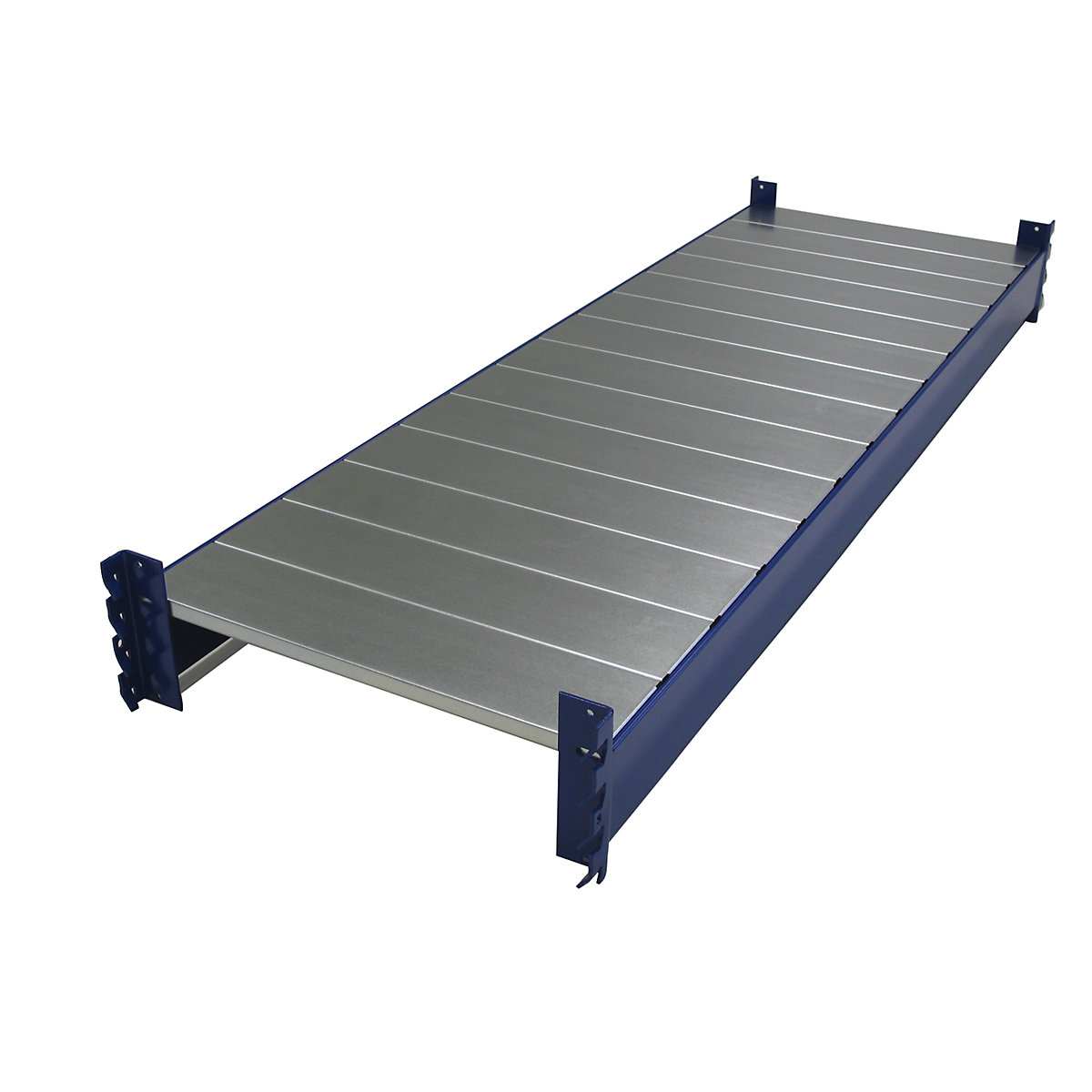 Shelf level for heavy duty shelf unit – eurokraft pro, length of cross-piece 1800 mm, LxD 1800x600 mm, gentian blue RAL 5010-3