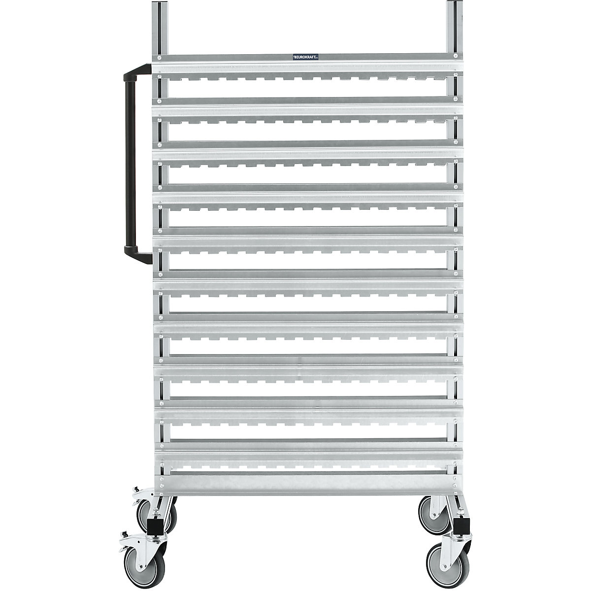 Aluminium mobile rack and free-standing shelf unit – eurokraft pro