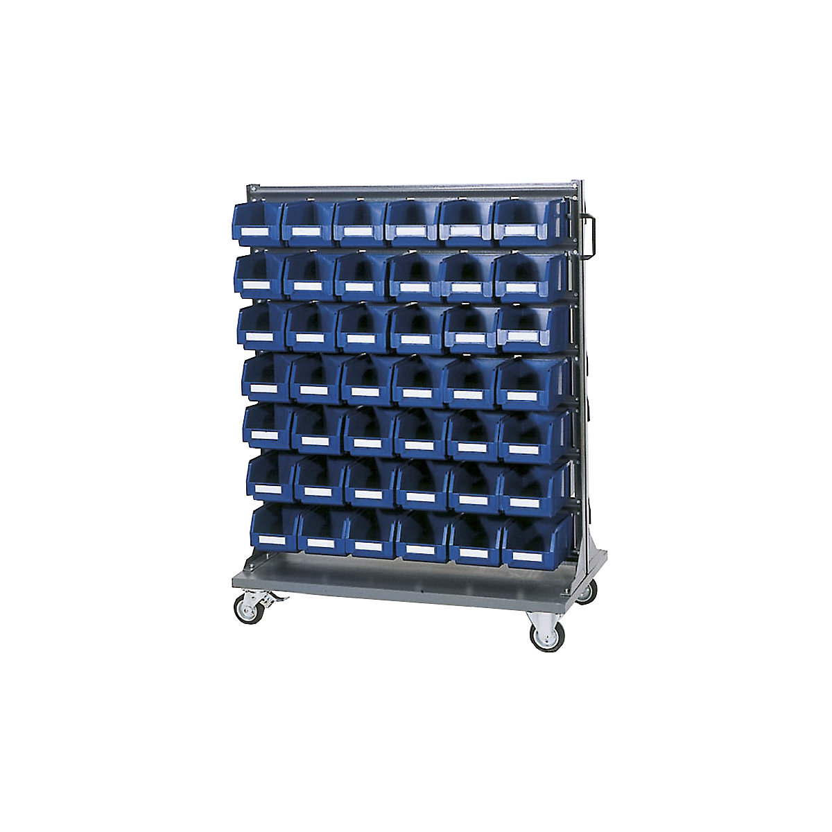 Storage shelf unit dolly, with open fronted storage bins, height 1335 mm-2