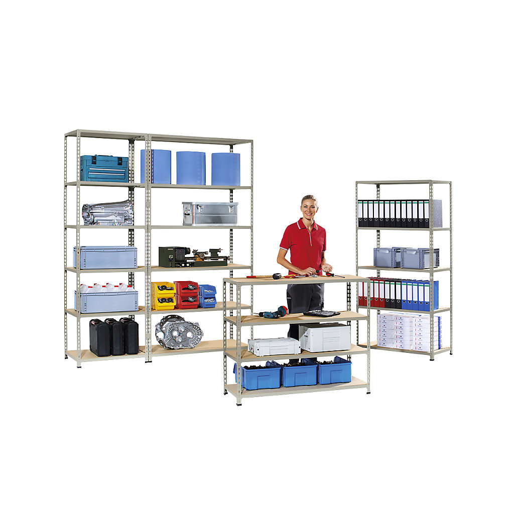 Combination boltless shelving component upright profile kaiserkraft