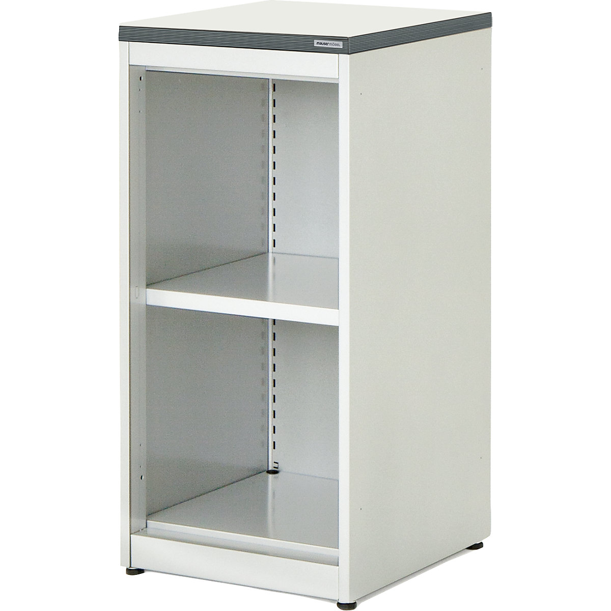 Combination shelf unit – mauser, HxWxD 830 x 400 x 432 mm, plastic panel, 1 shelf, pure white / white-3