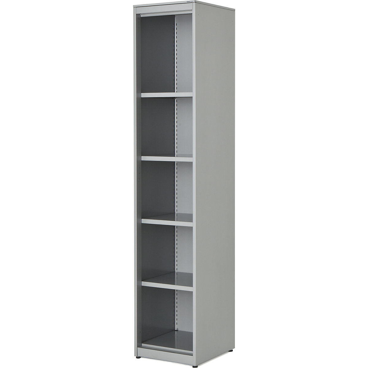 Combination shelf unit – mauser, HxWxD 1956 x 400 x 432 mm, steel panel, 4 shelves, aluminium colour-4