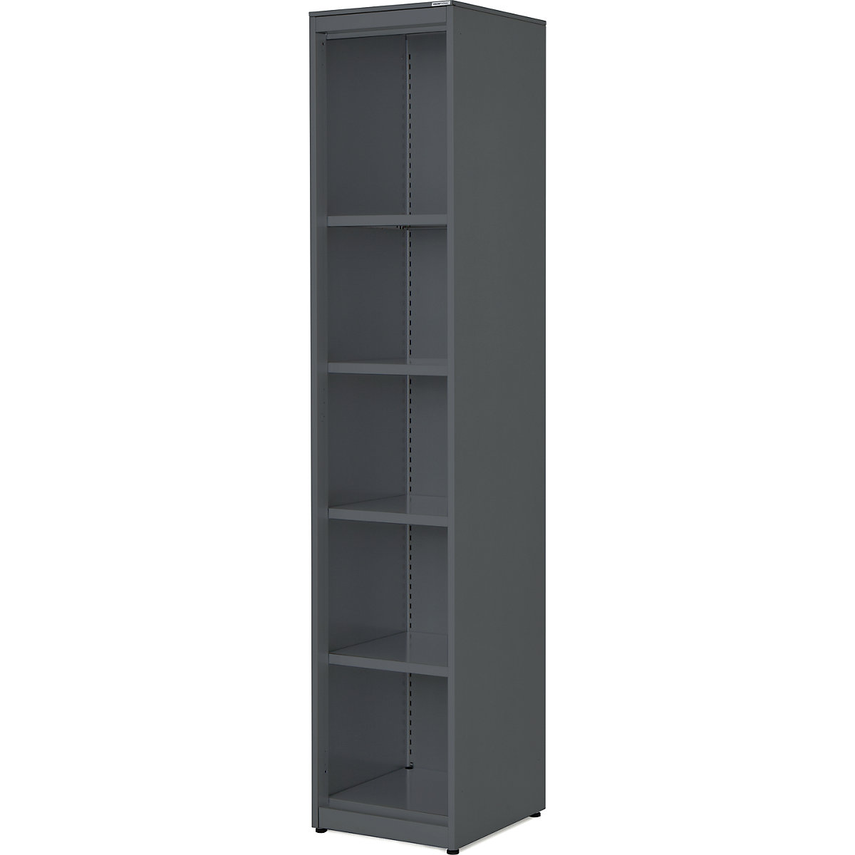 Combination shelf unit – mauser, HxWxD 1956 x 400 x 432 mm, steel panel, 4 shelves, charcoal-2