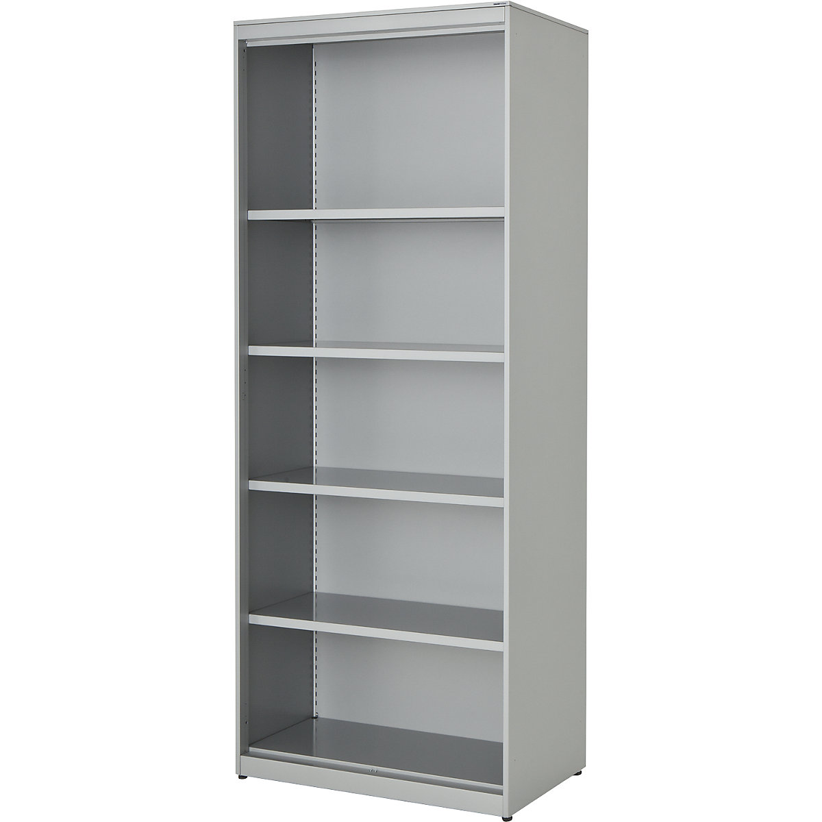 Combination shelf unit – mauser, HxWxD 1956 x 800 x 432 mm, steel panel, 4 shelves, white aluminium-4