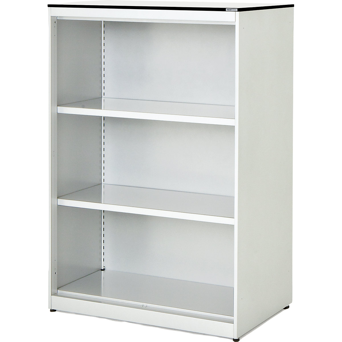 Combination shelf unit – mauser, HxWxD 1168 x 800 x 432 mm, solid core panel, 2 shelves, pure white / white-2