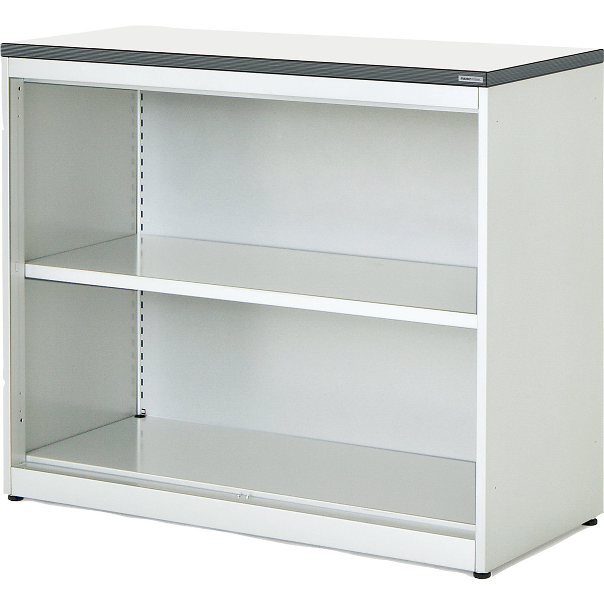 Combination shelf unit – mauser, HxWxD 830 x 1000 x 432 mm, plastic panel, 1 shelf, pure white / white-2
