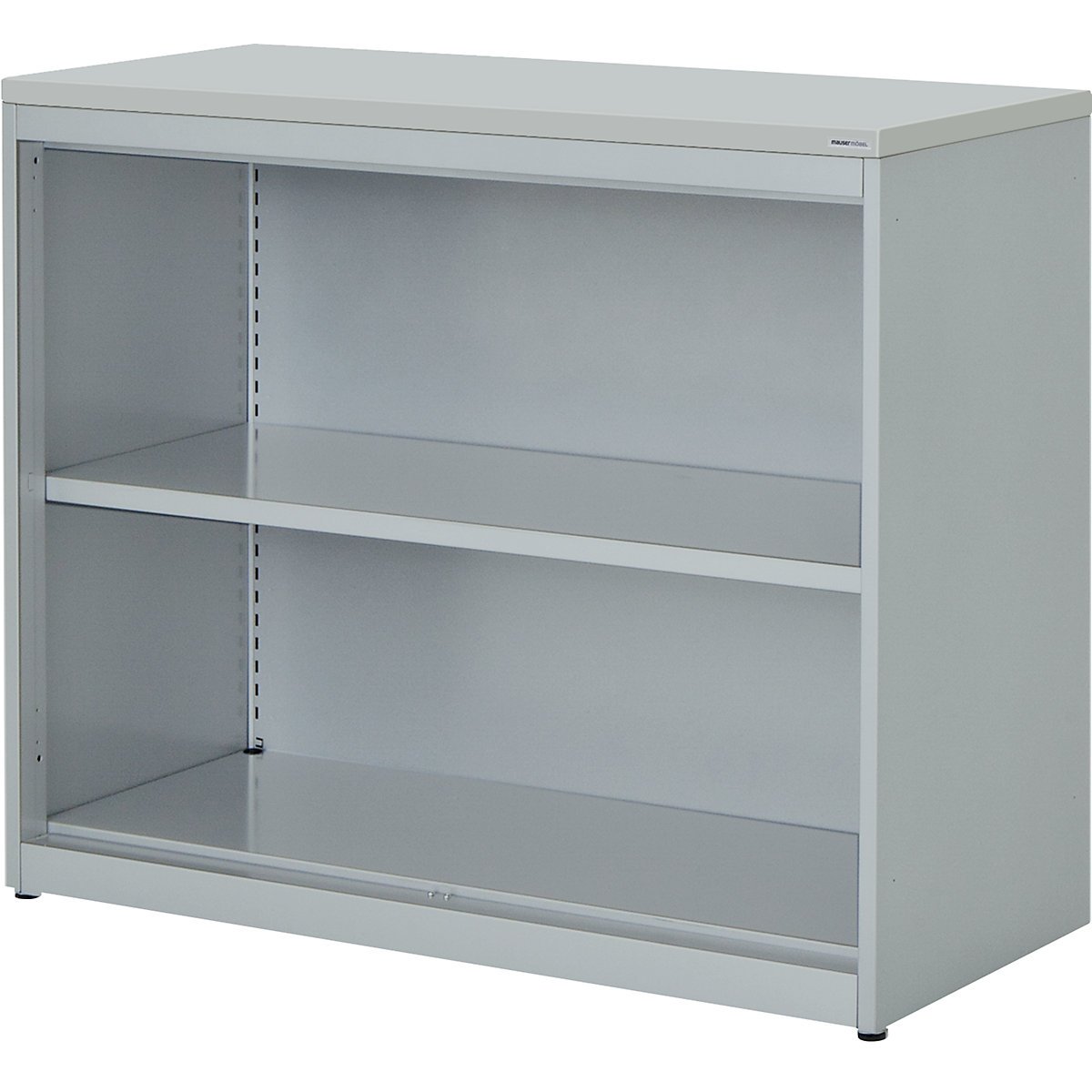 Combination shelf unit – mauser, HxWxD 830 x 1000 x 432 mm, plastic panel, 1 shelf, light grey-4