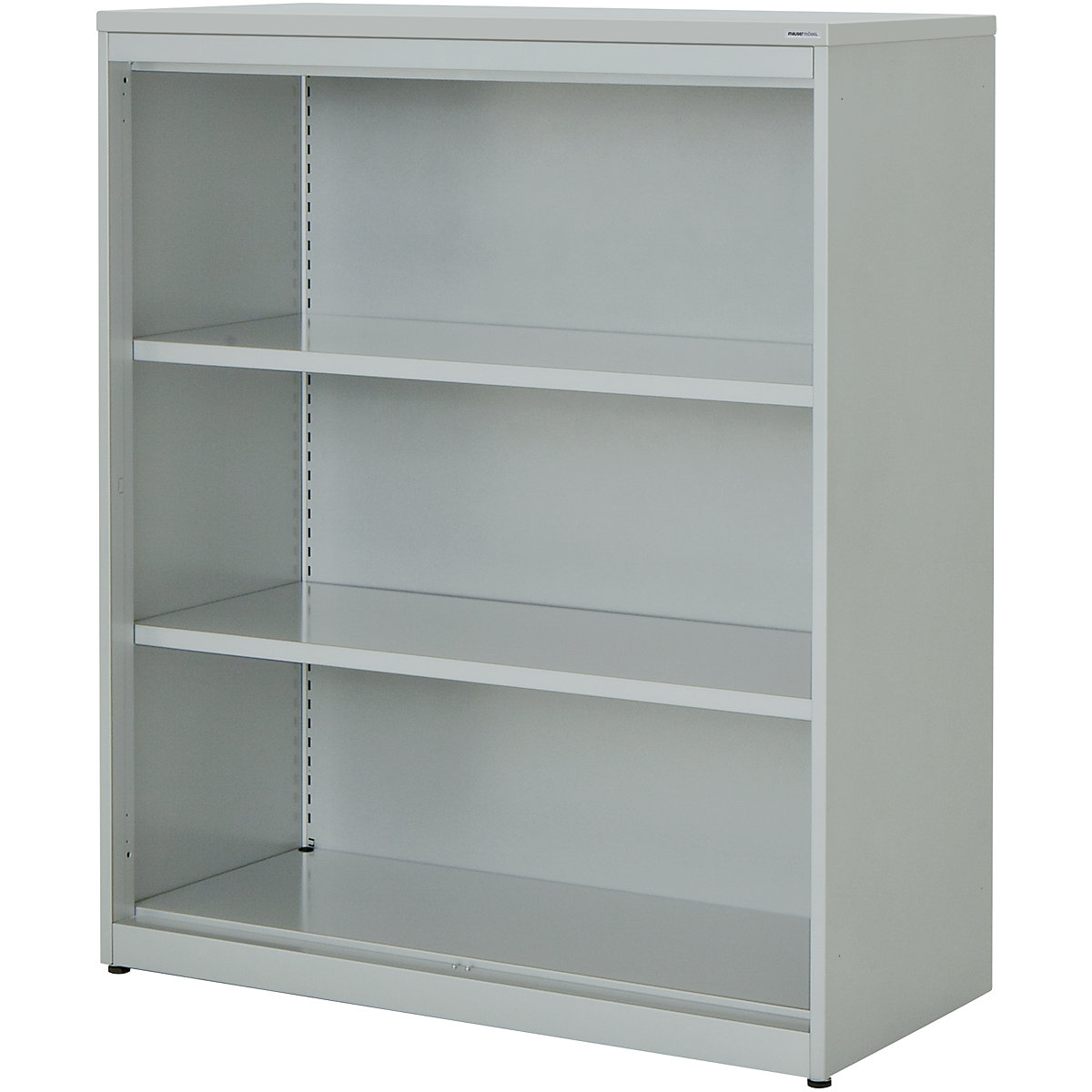 Combination shelf unit – mauser, HxWxD 1180 x 1000 x 432 mm, plastic panel, 2 shelves, light grey-2