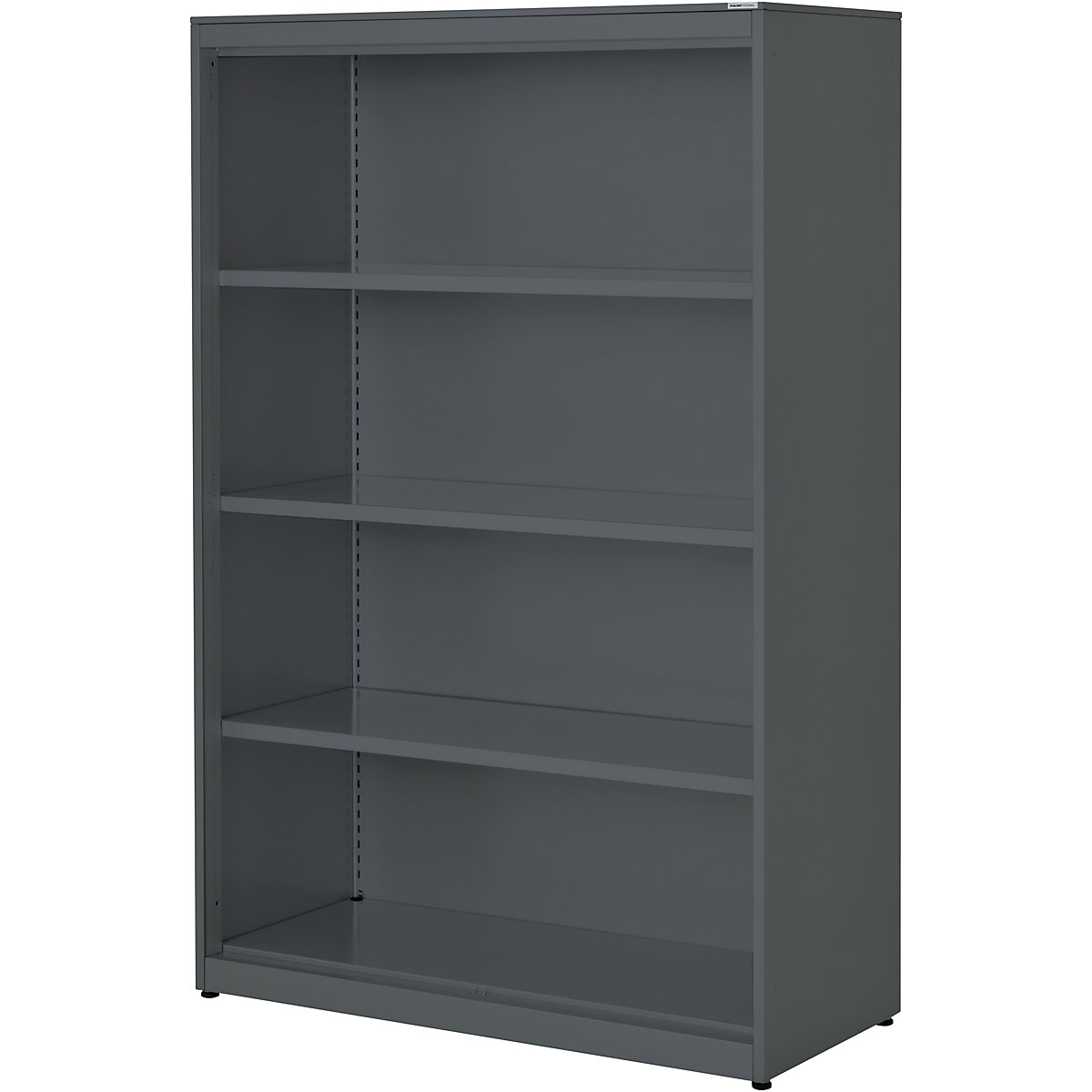 Combination shelf unit – mauser, HxWxD 1516 x 1000 x 432 mm, steel panel, 3 shelves, charcoal-3