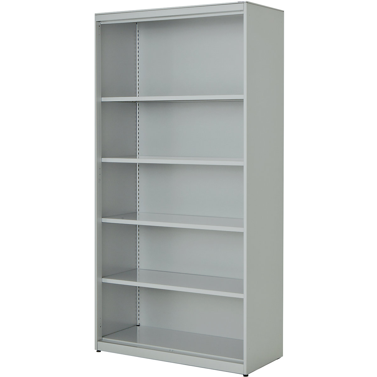 Combination shelf unit – mauser, HxWxD 1956 x 1000 x 432 mm, steel panel, 4 shelves, light grey-3