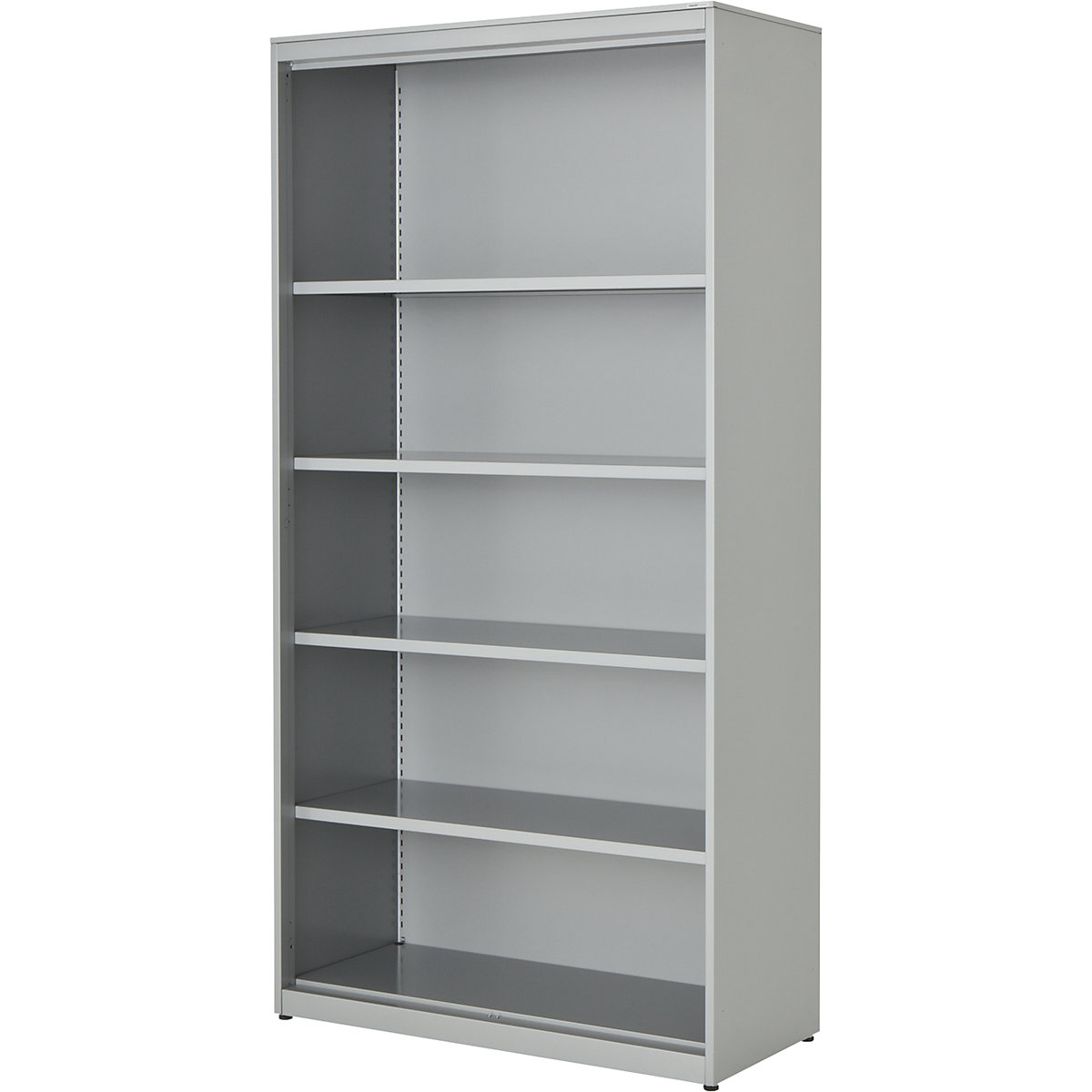 Combination shelf unit – mauser, HxWxD 1956 x 1000 x 432 mm, steel panel, 4 shelves, aluminium colour-4