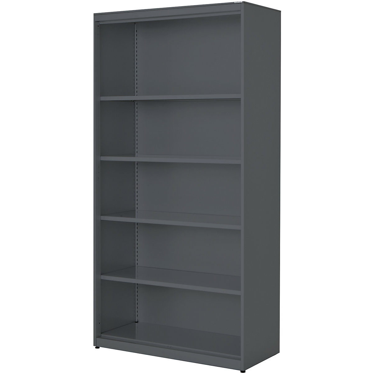 Combination shelf unit – mauser, HxWxD 1956 x 1000 x 432 mm, steel panel, 4 shelves, charcoal-2