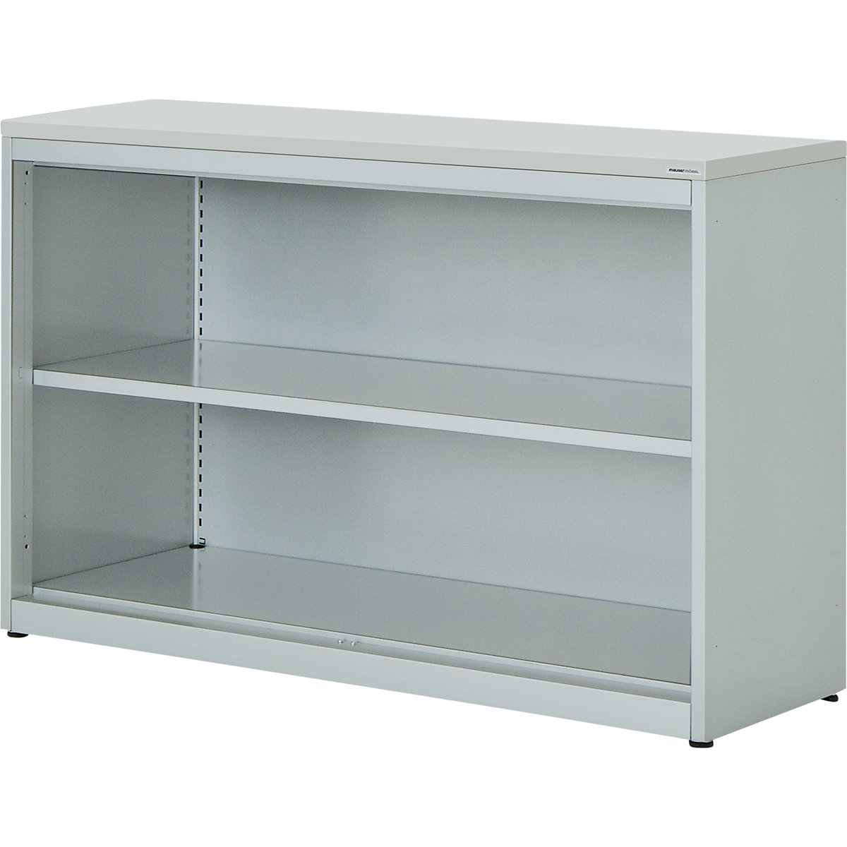 Combination shelf unit – mauser, HxWxD 830 x 1200 x 432 mm, plastic panel, 1 shelf, light grey-3