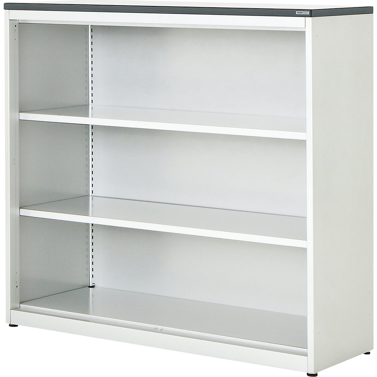Combination shelf unit – mauser, HxWxD 1180 x 1200 x 432 mm, plastic panel, 2 shelves, pure white / white-3