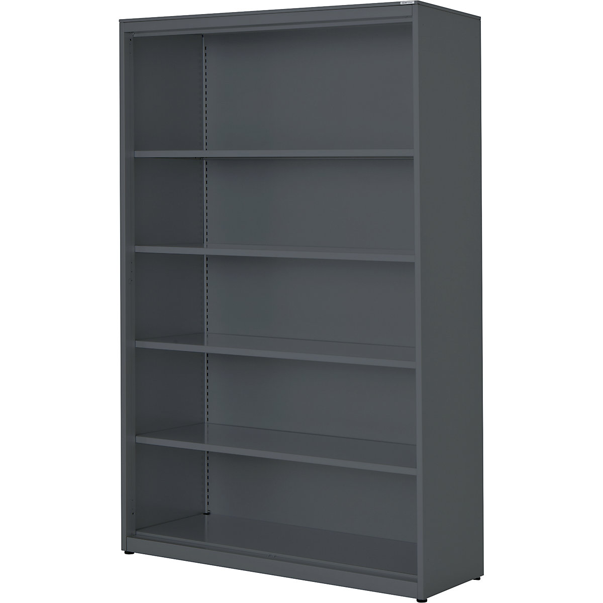 Combination shelf unit – mauser, HxWxD 1956 x 1200 x 432 mm, steel panel, 4 shelves, charcoal-4