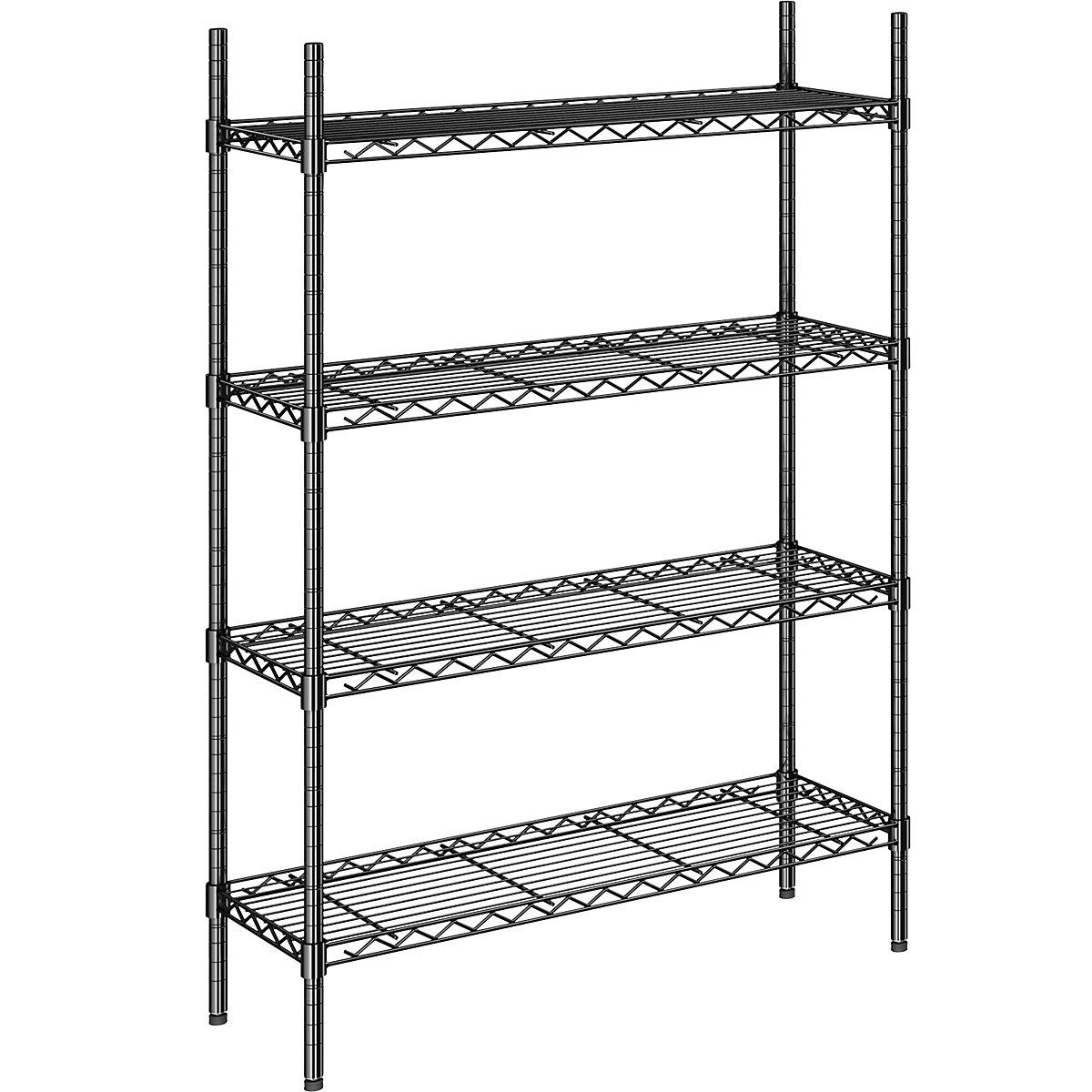 Steel wire mesh shelf unit