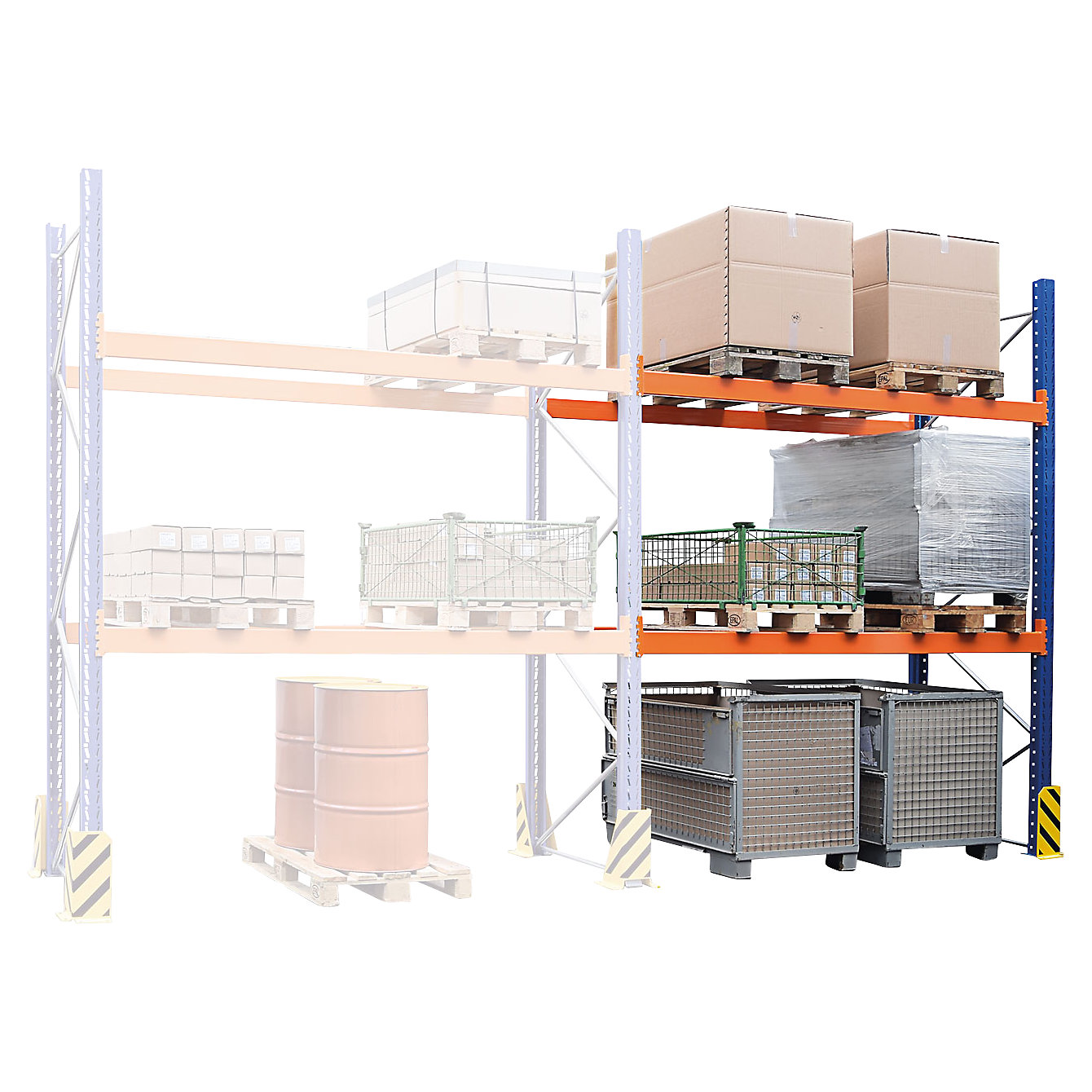 EUROKRAFTpro Pallet racking extension shelf unit KAISER+KRAFT