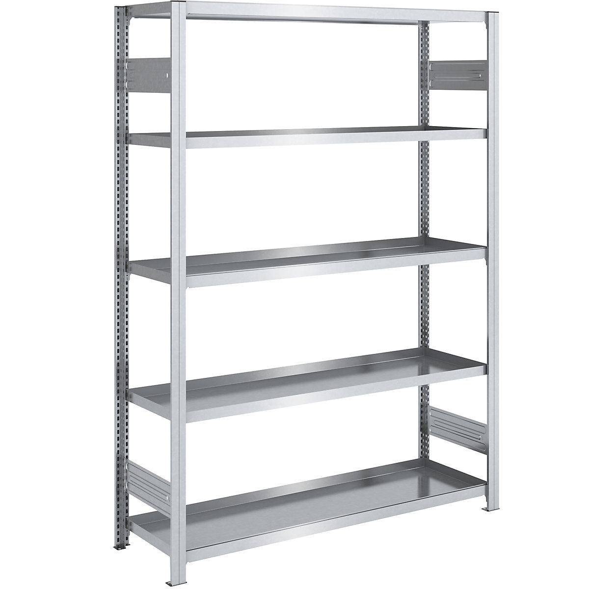 Tray shelf unit – hofe, shelf unit height 2000 mm, tray width 1300 mm, tray depth 500 mm, standard shelf unit