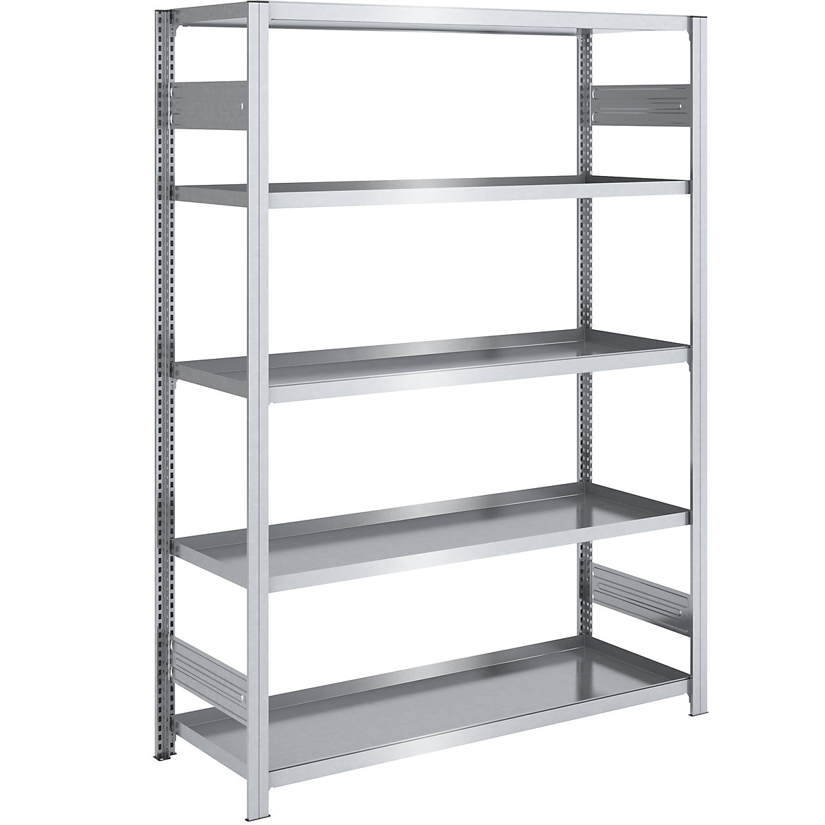 Tray shelf unit – hofe, shelf unit height 2000 mm, tray width 1300 mm, tray depth 600 mm, standard shelf unit