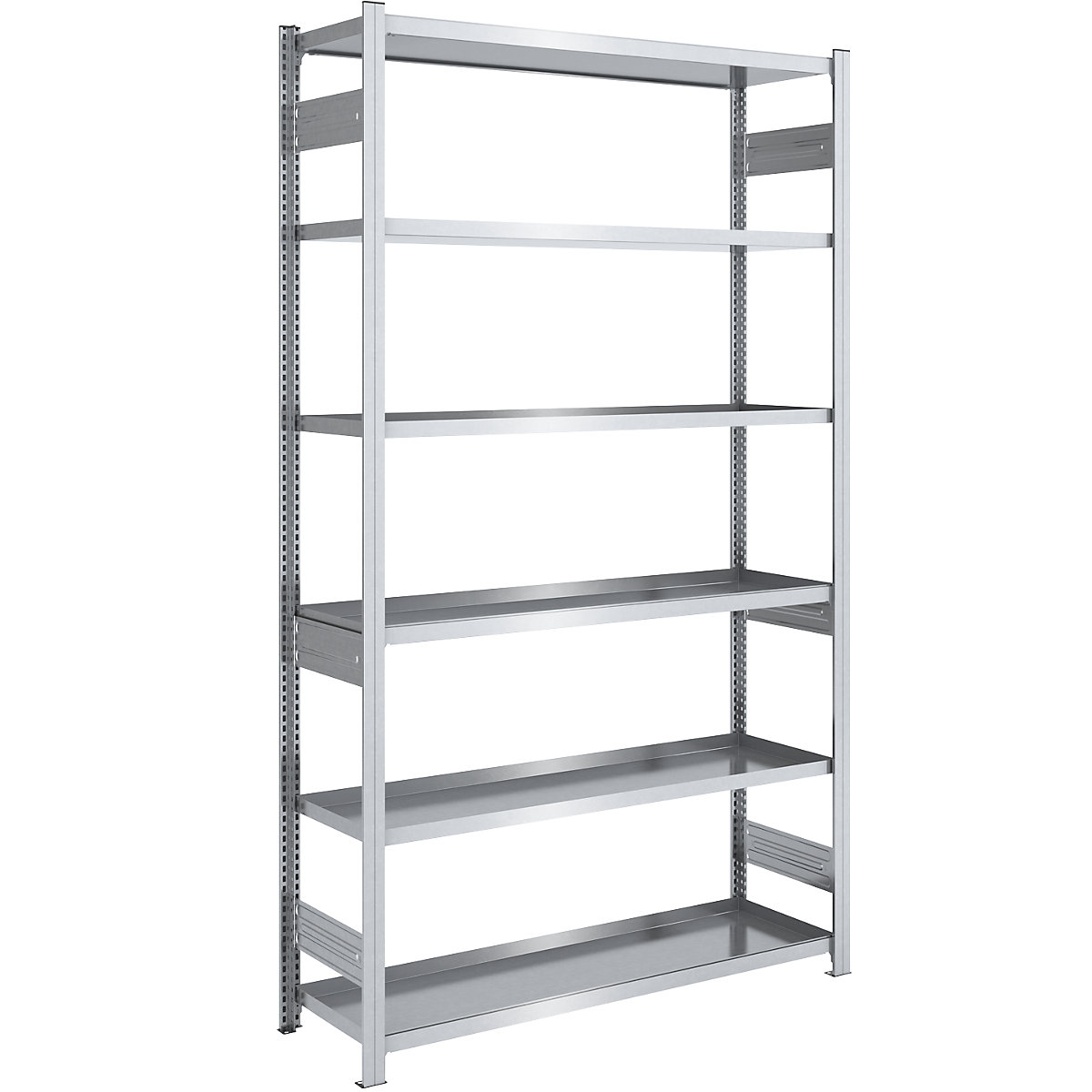 Tray shelf unit – hofe, shelf unit height 2500 mm, tray width 1300 mm, tray depth 500 mm, standard shelf unit
