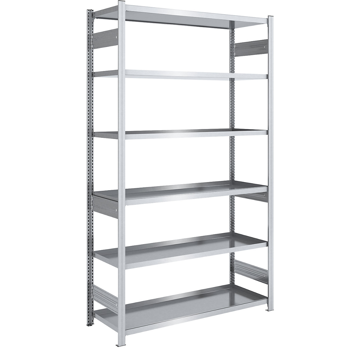 Tray shelf unit – hofe, shelf unit height 2500 mm, tray width 1300 mm, tray depth 600 mm, standard shelf unit