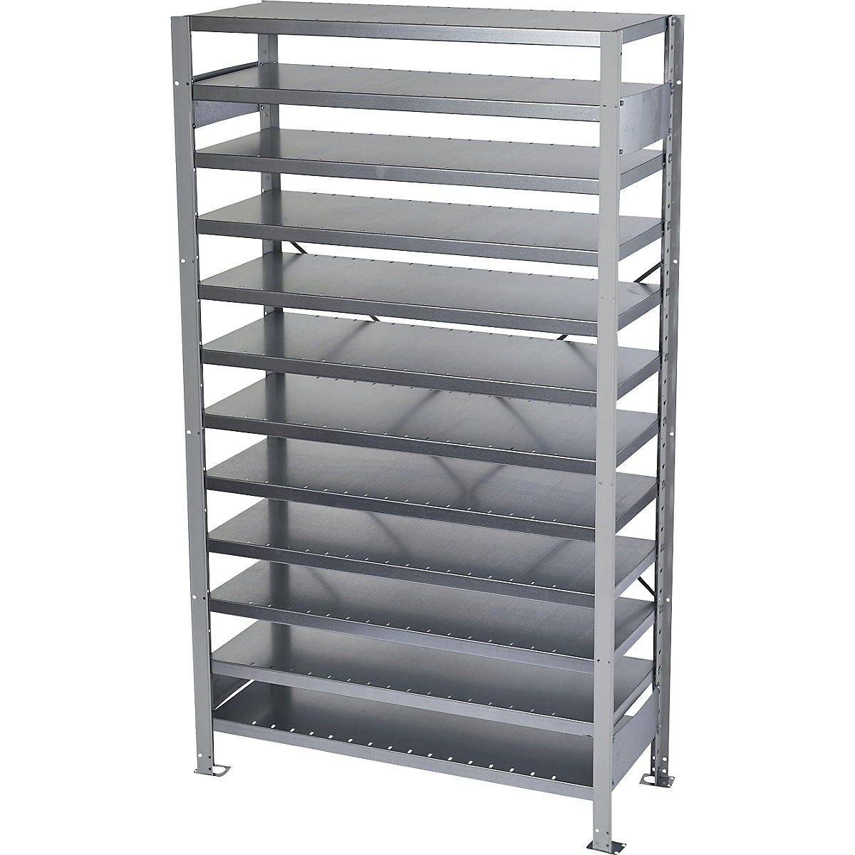 Boltless shelving unit for shelf bins – STEMO, HxW 1790 x 1000 mm, basic shelf unit, depth 300 mm, without bins-6