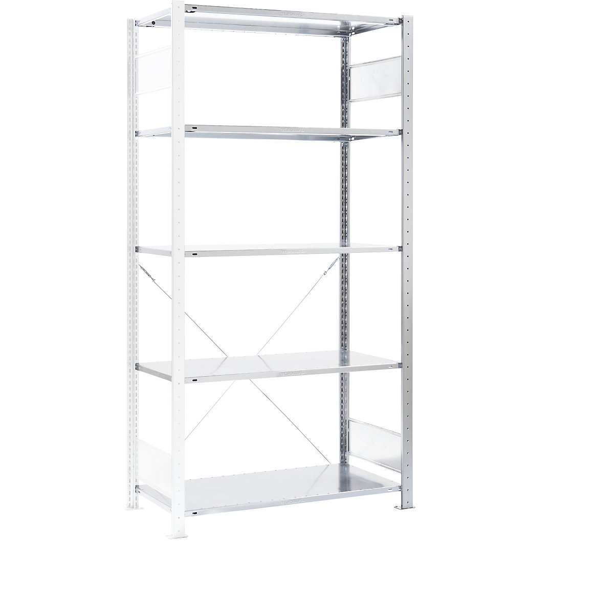 Boltless shelving unit – eurokraft pro, height 2000 mm, for open fronted storage bins, extension shelf unit, WxD 1006 x 336 mm, 5 shelves-8
