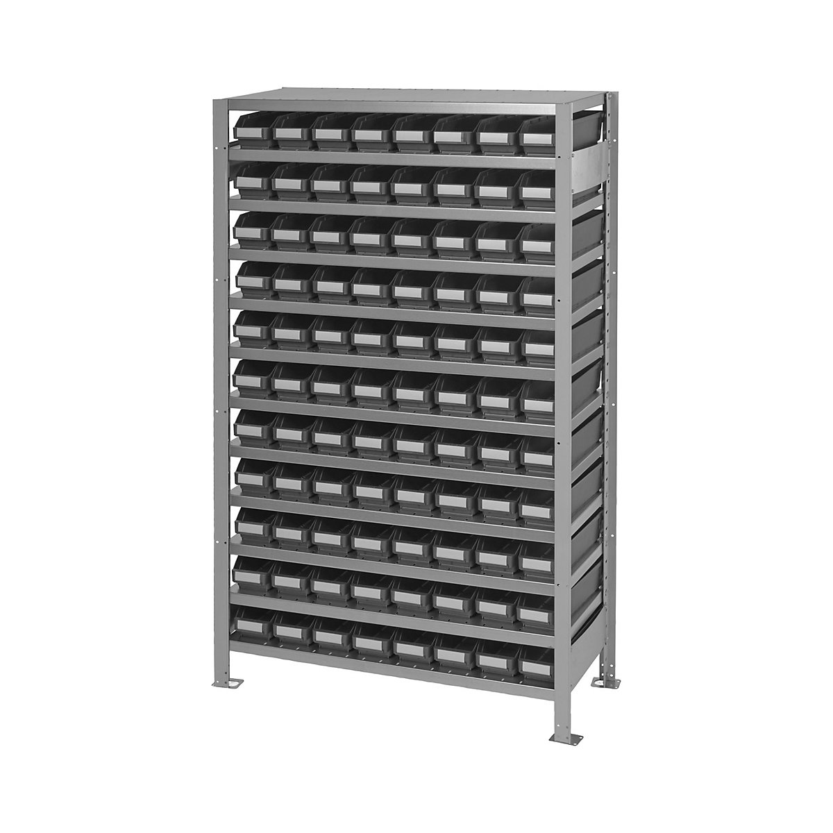 STEMO – Boltless shelving unit, with ESD open fronted storage bins, HxWxD 1790 x 1000 x 300 mm, 88 open fronted storage bins