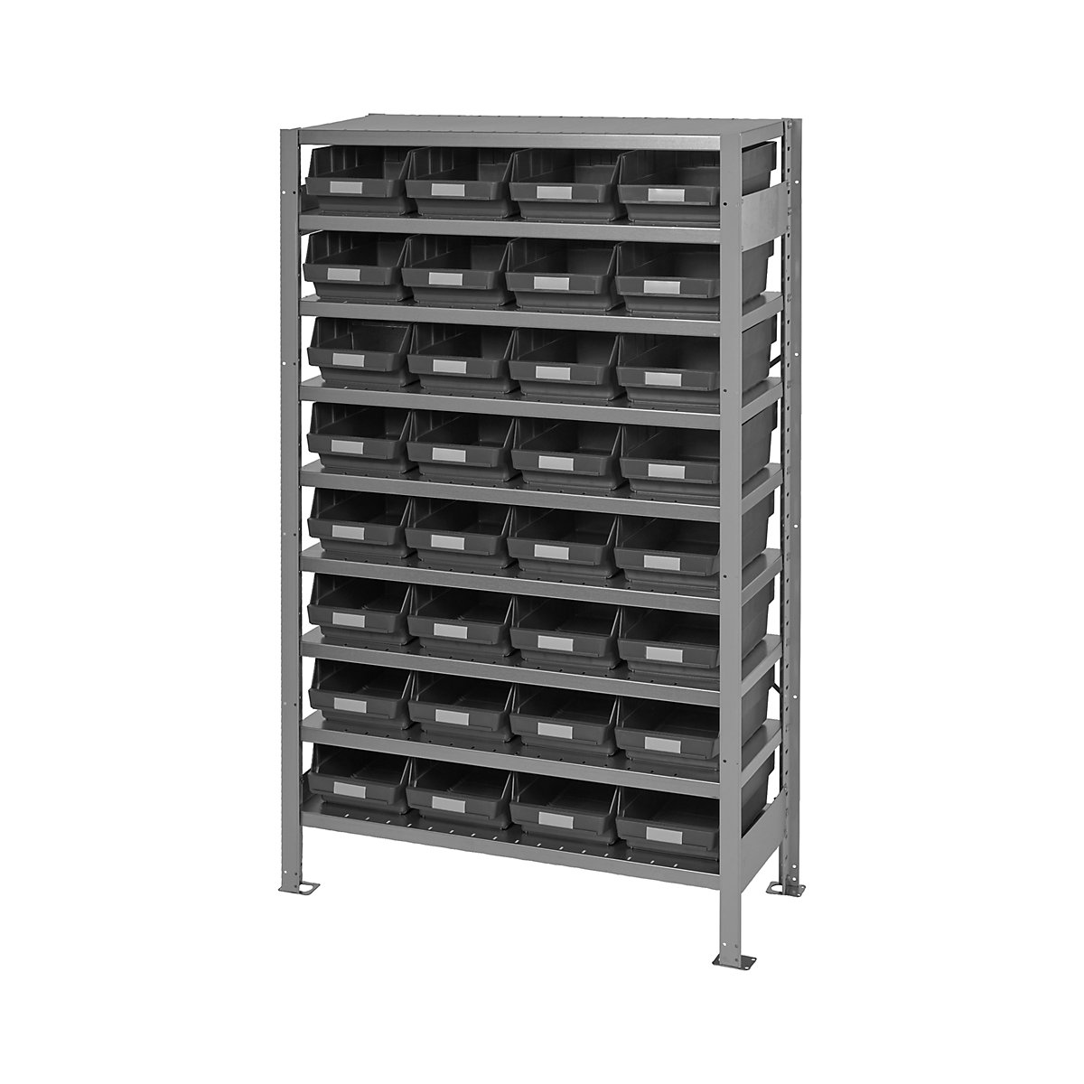 STEMO – Boltless shelving unit, with ESD open fronted storage bins, HxWxD 1790 x 1000 x 400 mm, 32 open fronted storage bins