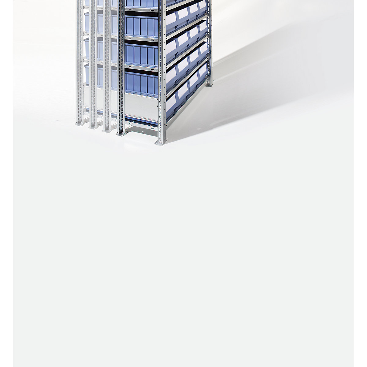 Boltless shelving unit with shelf bins – eurokraft pro (Product illustration 3)-2