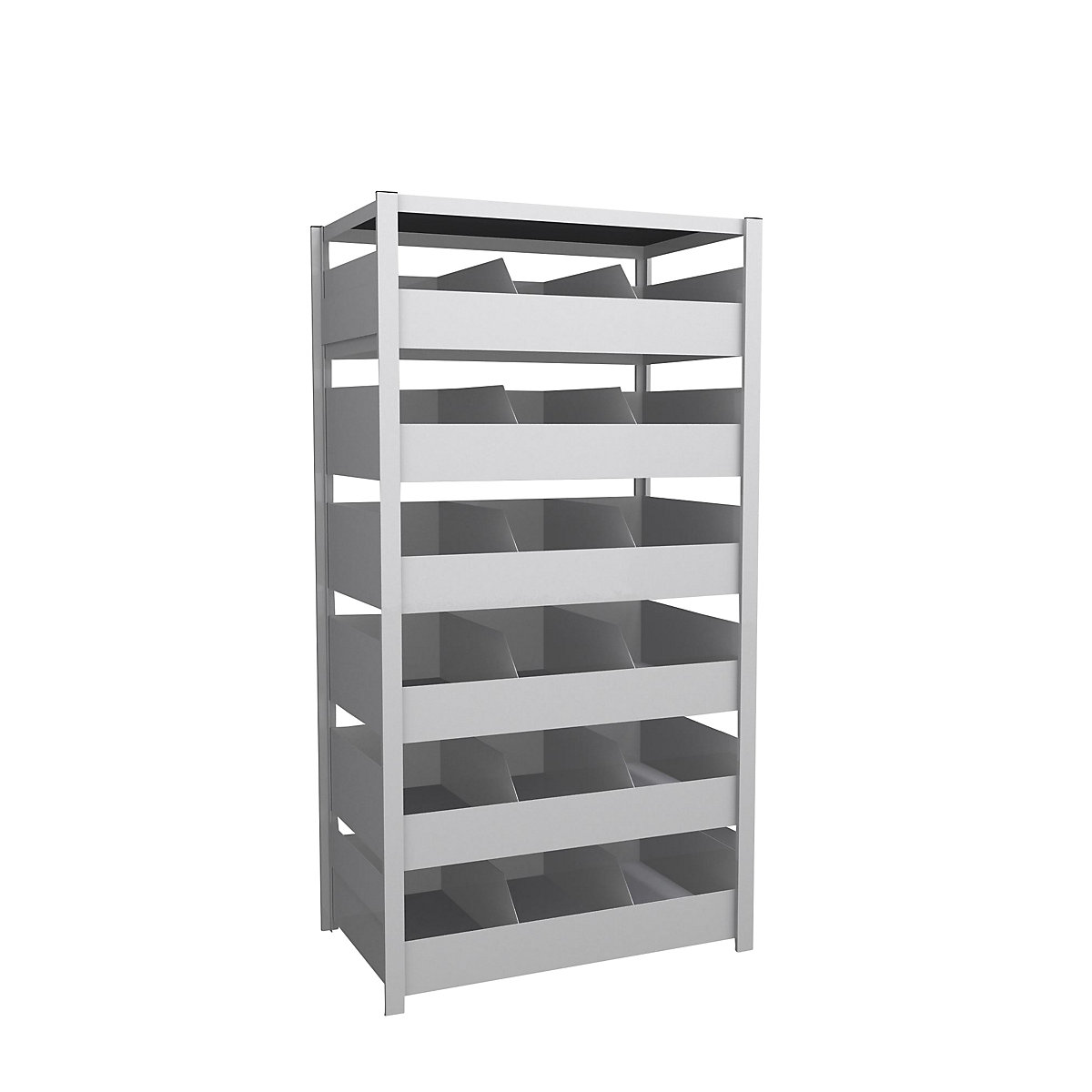 Bulk material shelving unit – hofe, shelf height 2000 mm, standard shelf unit, WxD 1060 x 635 mm